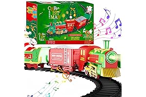 Battery-Powered Christmas Train Set for Under the Tree - Complete 12-Piece Train...