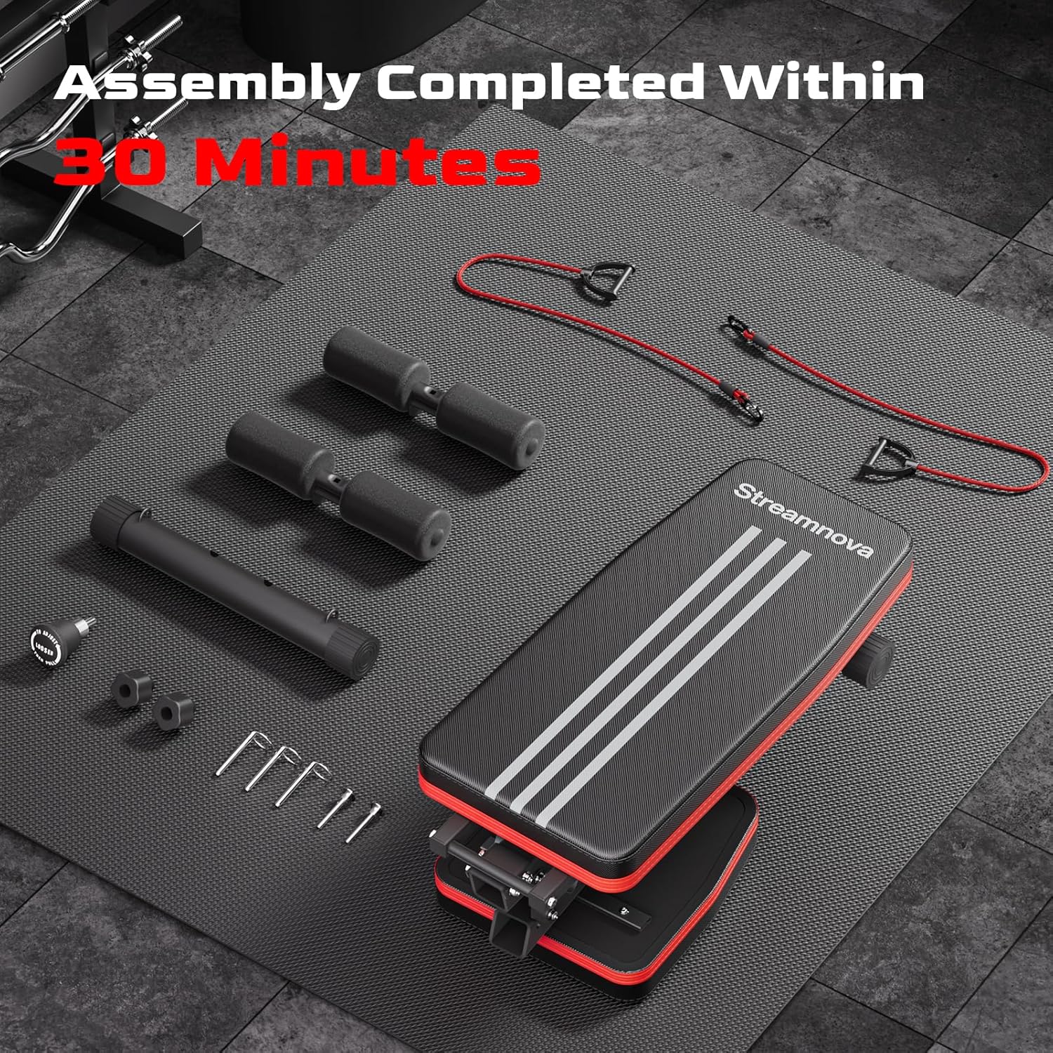 Adjustable Weight Bench, Folding Weight Bench for Home Gym, 6 Backrests Adjustable Bench with 1000LBS Weight Capacity for Bench Press Strength Training Exercise