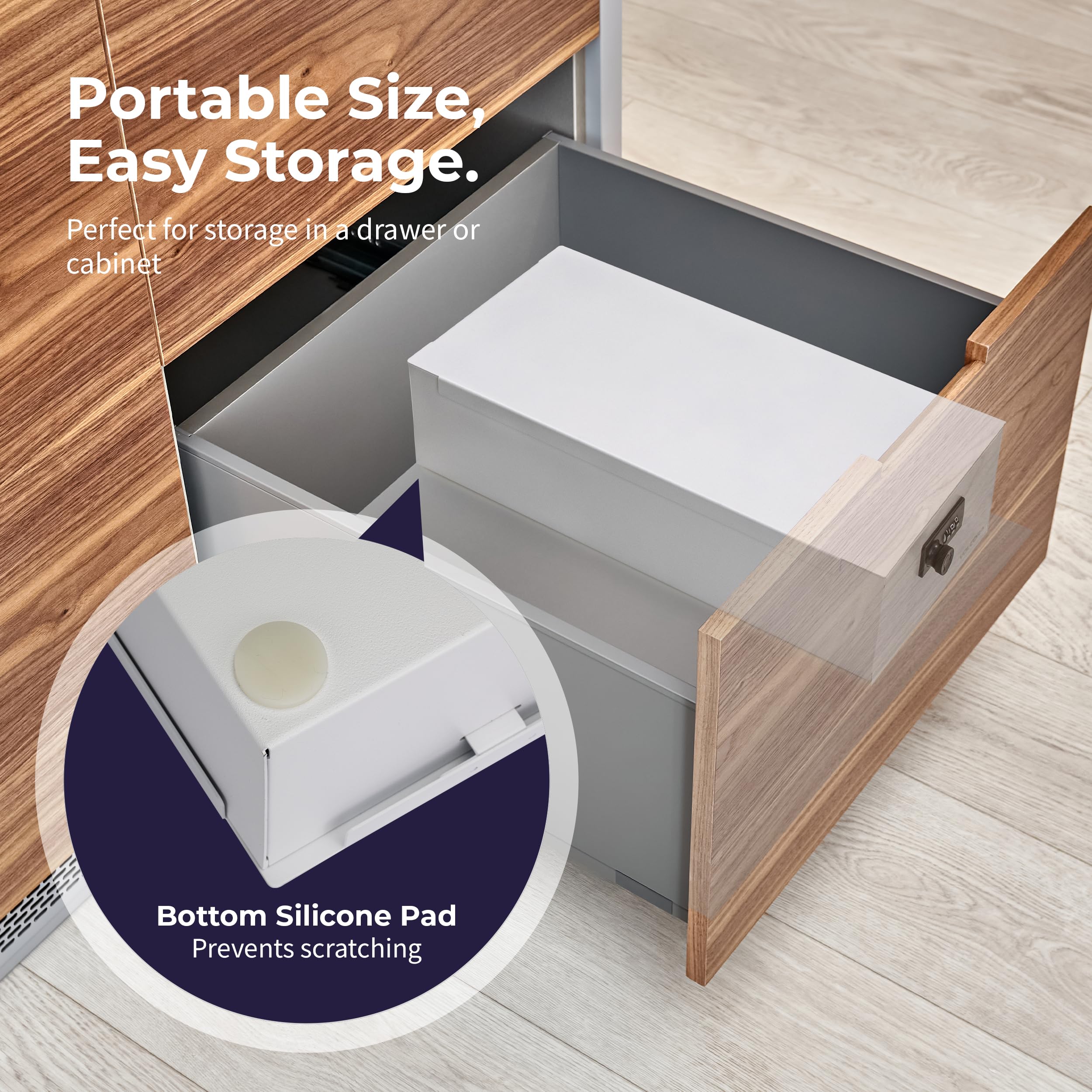 Volcora Cash Drawer Tray With Locking Cover - 11.7 X 10.3 X 2.3 Inch