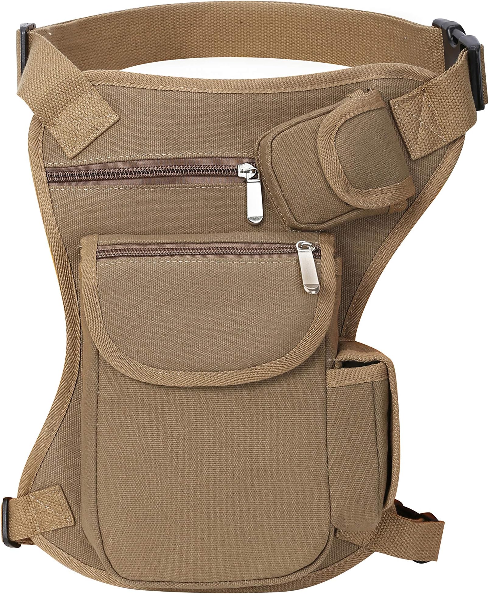 Canvas Waist Bag Fanny Pack Racing Drop Leg Bag Motorcycle Outdoor Bag