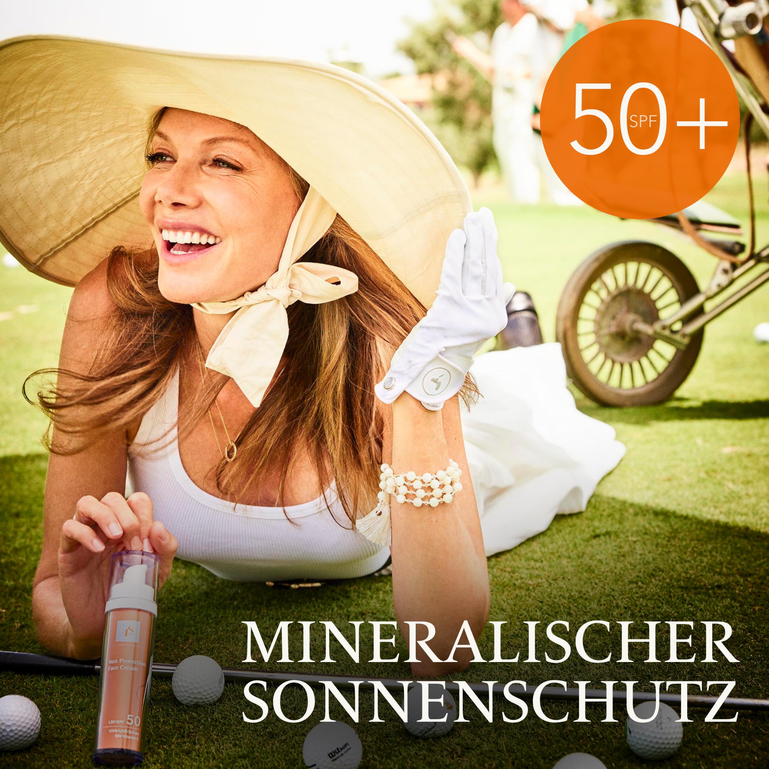 Sun Protection Face Cream – Sonnenschutz Gesicht LSF 50 – Mineralische Sonnencreme mit Zinkoxid – UVA UVB Schutz – 100% Natürlich – Mit Vitamin E – Für Gesicht Hals & Dekolleté