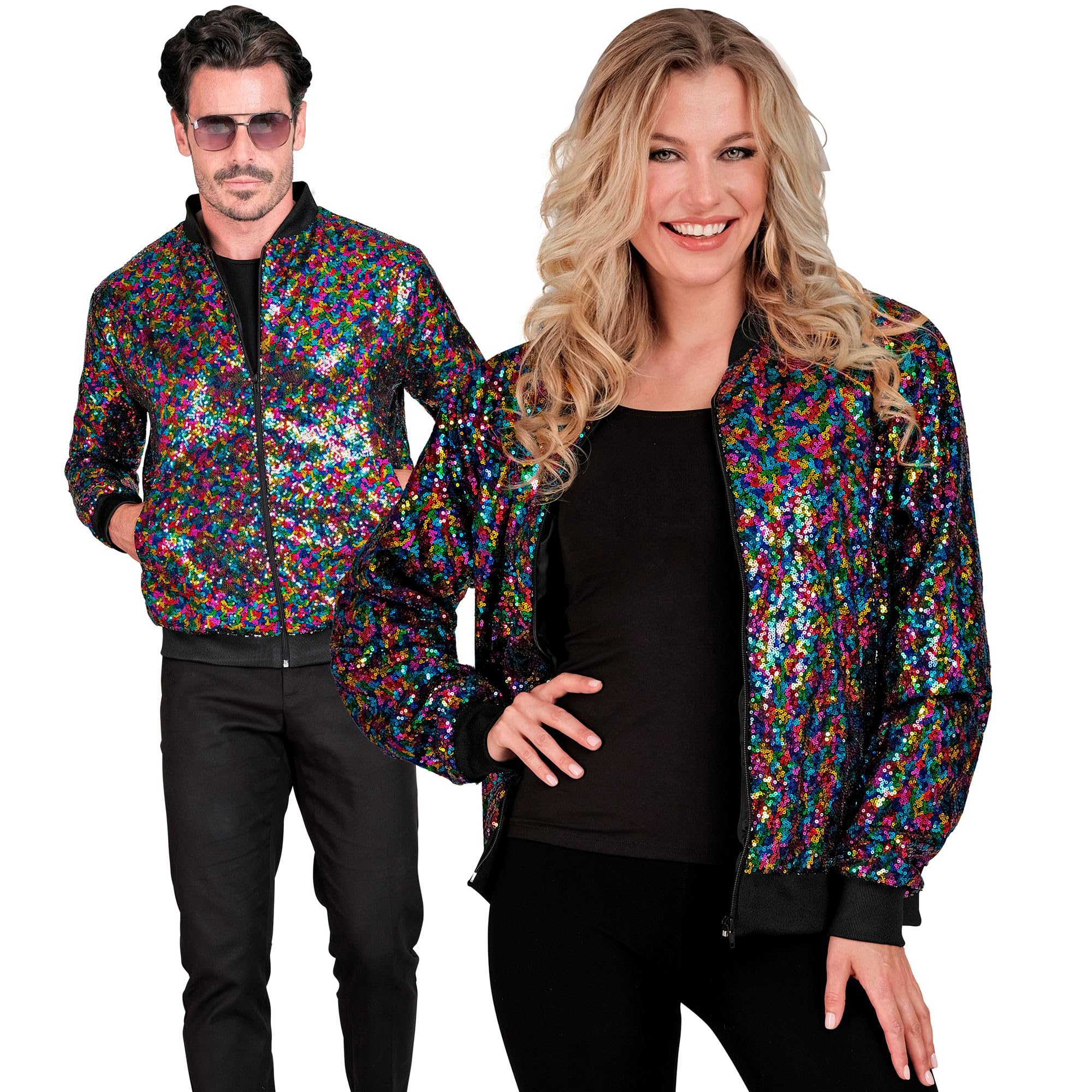 Widmann - Party Fashion Bomber Jacket, Sequin Jacket, Vest, Party Outfit, Disco