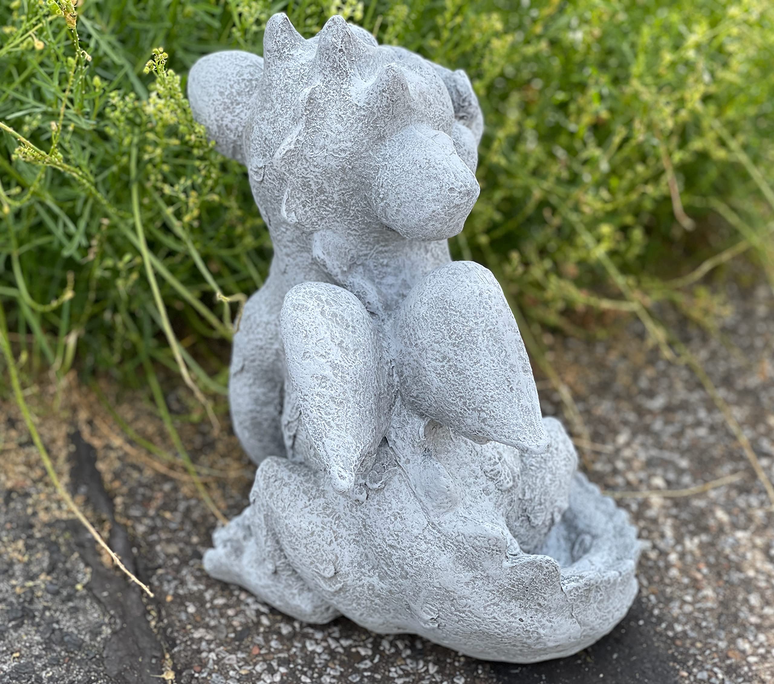 stoneandstyle Steinfigur großer Drache Cristiano frostfest wetterfest Gartenfigur