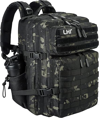 Miniatura 32 de LHI Mochila Táctica Militar para Hombres y Mujeres 45L Ejército 3 Días Paquete de Asalto Bolsa Mochila Grande con Sistema Molle 1.2 Compartimento
