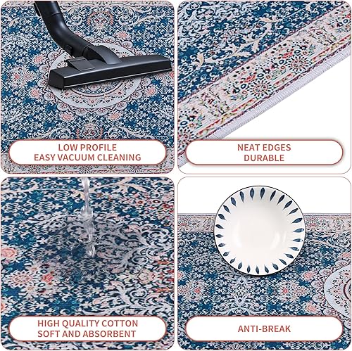 Miniatura 6 de SHUNLCD Juego de 2 alfombras bohemias de cocina, decoración bohemia de granja, absorbentes, antideslizantes, para el suelo, hogar, interior,