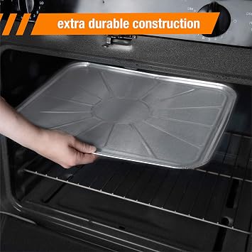 PLASTICPRO Disposable Foil oven liner Reusable Oven Drip Pan Pack of 5