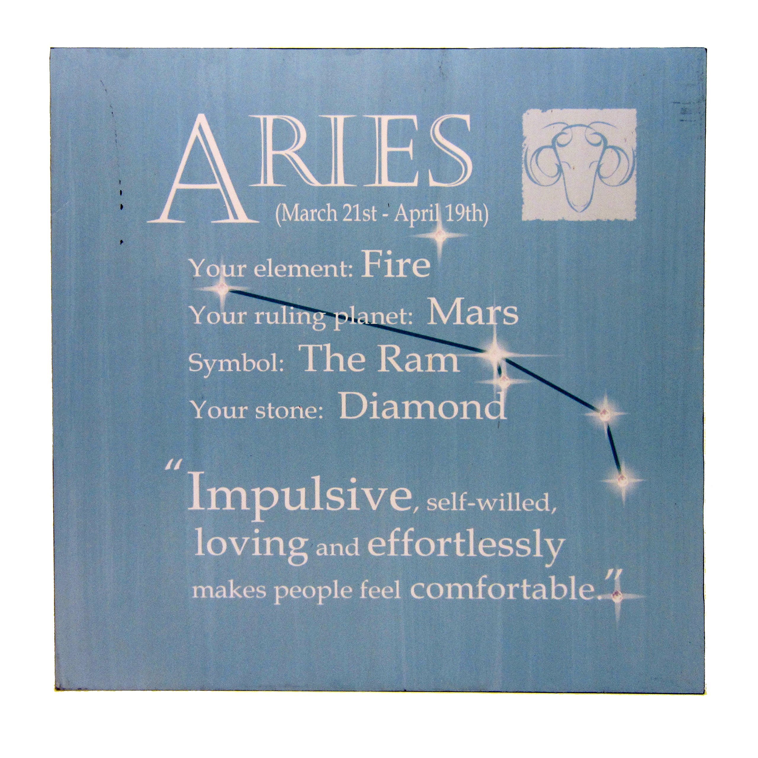 Written In The Stars Wall Plaque - Aries