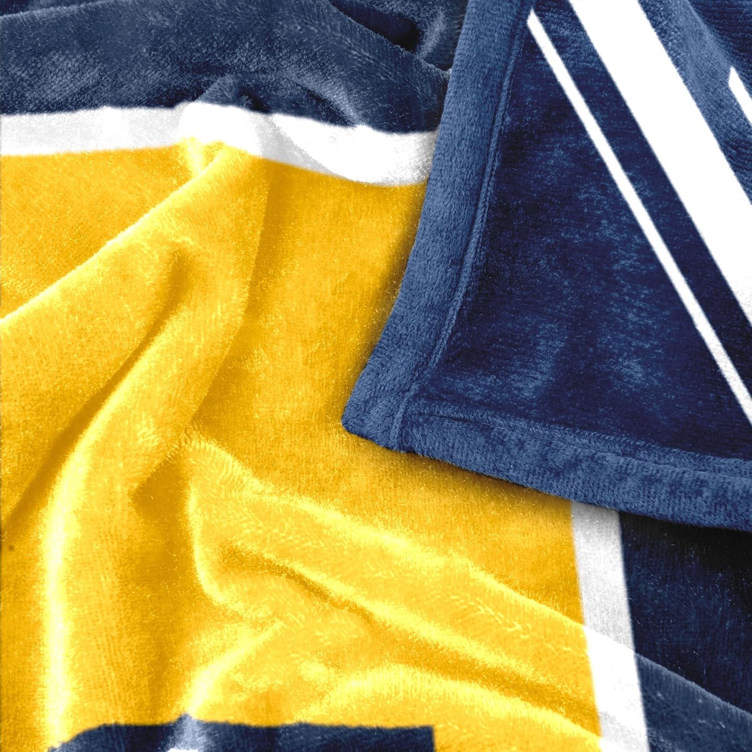 FANMATS NCAA West Virginia Mountaineers Super Plush Throw Blanket – 60" x 70" Size | Team Color | Ultra-Soft Polyester Material