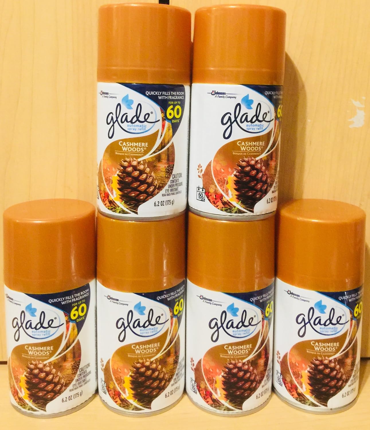 Glade Automatic Spray Refill 6.2 Oz, Cashmere Woods Pack of 12