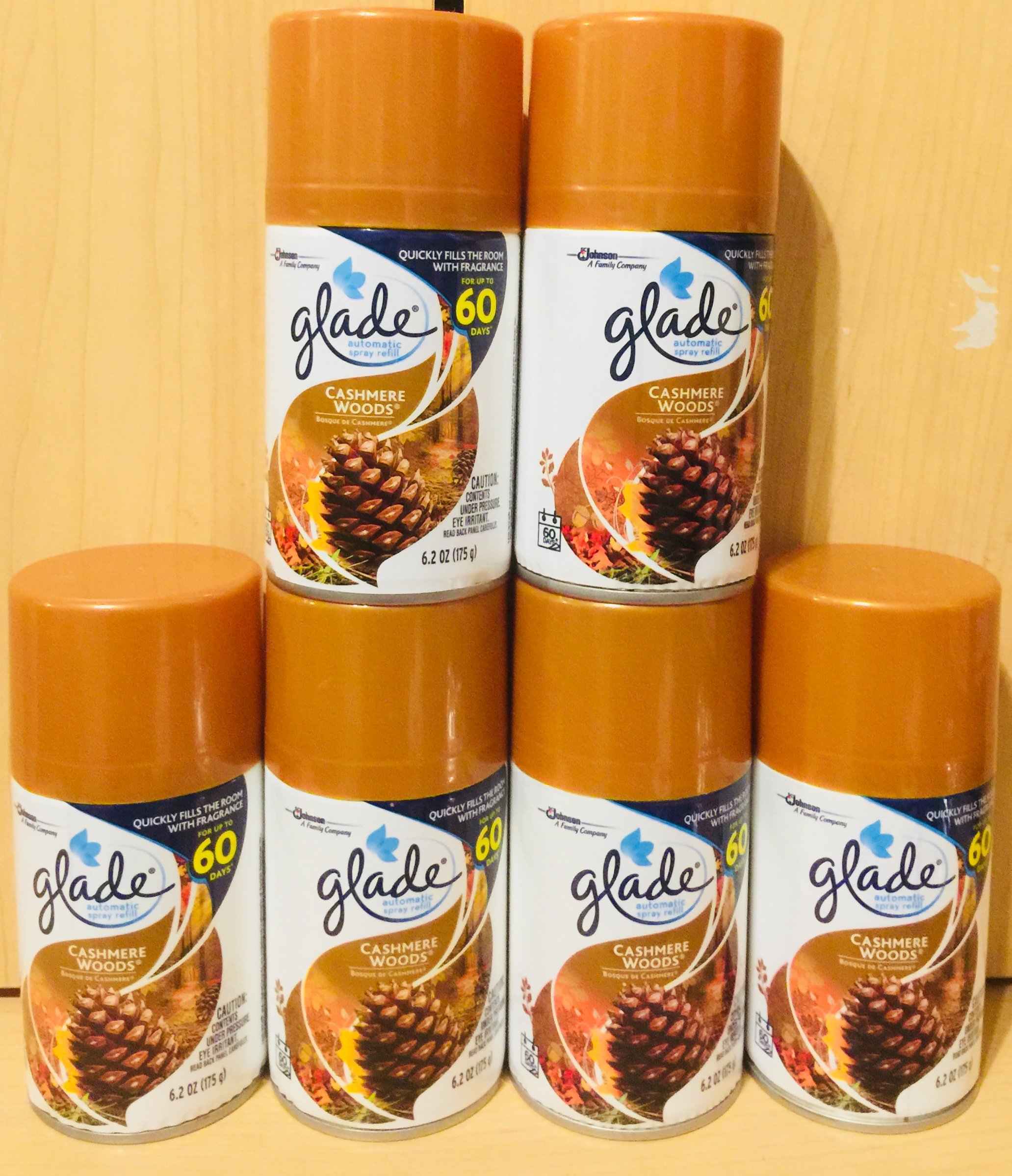 Glade Automatic Spray Refill 6.2 Oz, Cashmere Woods Pack of 12