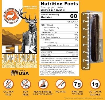Pearson Ranch Exotic Game Meat Summer Sausage Gift Set of 3 Elk, Bison, Venison High Protein Keto Friendly Snacks & Charcuterie Meat Gluten-Free, Nitrate-Free, No MSG