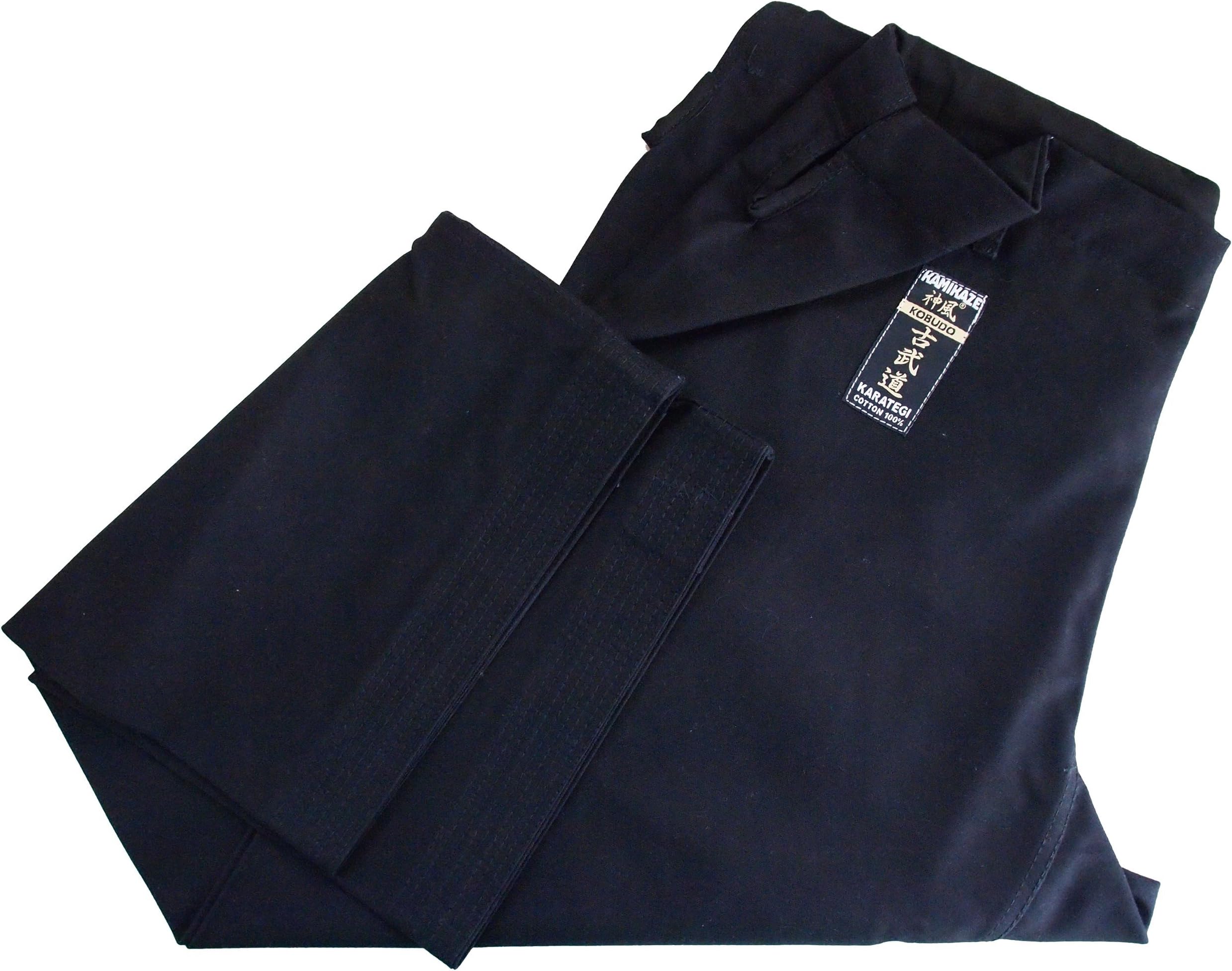 Kamikaze America-Kobudo Karate Gi Pants Only Black 100% Cotton