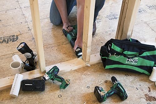 Miniatura 6 de Metabo HPT KC18DG4LS Kit combinado inalámbrico de 4 herramientas de 18 V, taladro de martillo, destornillador de impacto, sierra recíproca, linterna