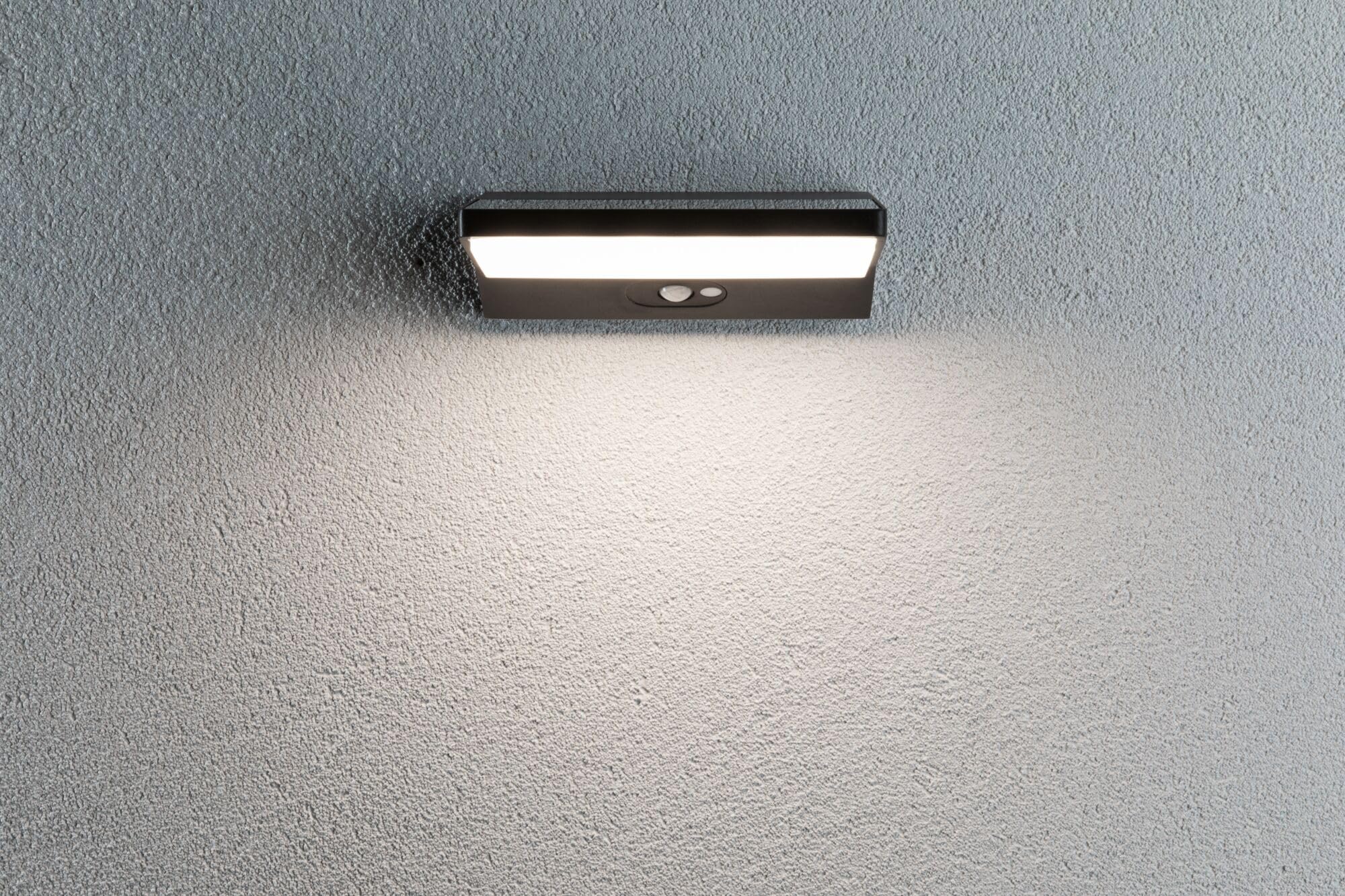 Paulmann 94335 LED Außenleuchte Solar Außenwandleuchte IP44 incl. 1x3,4 Watt Dunkelgrau Außenlampe Aluminium 3000 K
