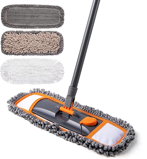 CLEANHOME Mops for Floor Cleaning with 3 Different Washable