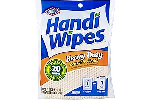 Handi Wipes Ultimate Reusable Cloths Pack of 12, Heavy Duty Cleaning Cloths