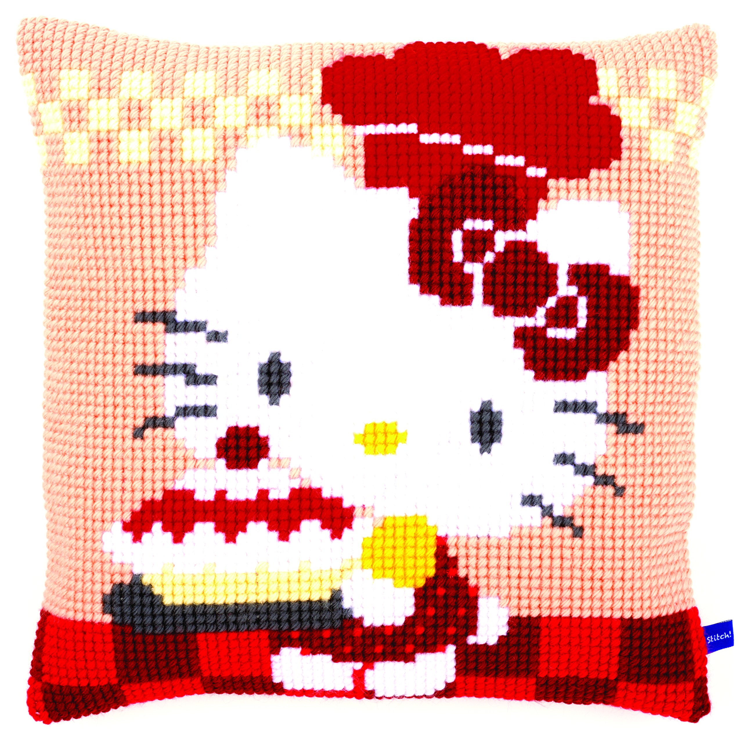 Vervaco "Hello Kitty Pie Baking Cross Stitch Cushion, Multi, Approx. 40 x 40 cm