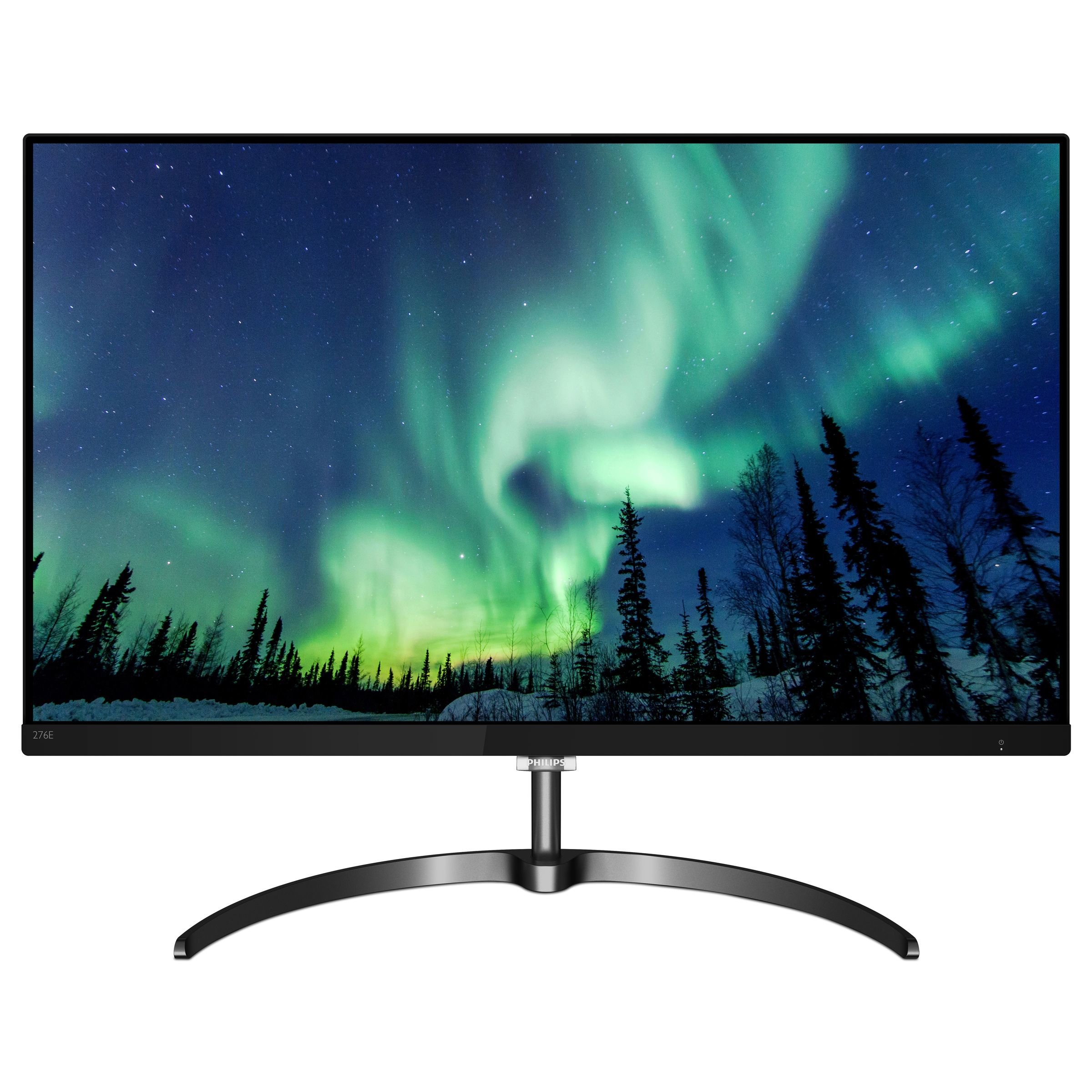 Philips 276E8FJAB Monitor 27", 2560 x 1440, LED IPS, Ultra Wide Color, Flicker Free, 3 Side Frameless, Audio Integrato, HDMI, Display Port, VGA, Nero