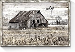 14 Kitchen Bar Ideas for Casual Dining and Social Spaces 153 Farmhouse Picture Framed Wall Art: Rustic Old Barn Wood Print Vintage Wi...