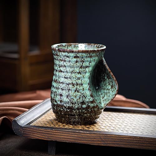 Taza calentadora de manos de cerámica de 18 onzas, taza de café, taza de té, mantiene tus manos calientes, cómodo calentador de manos, apto para