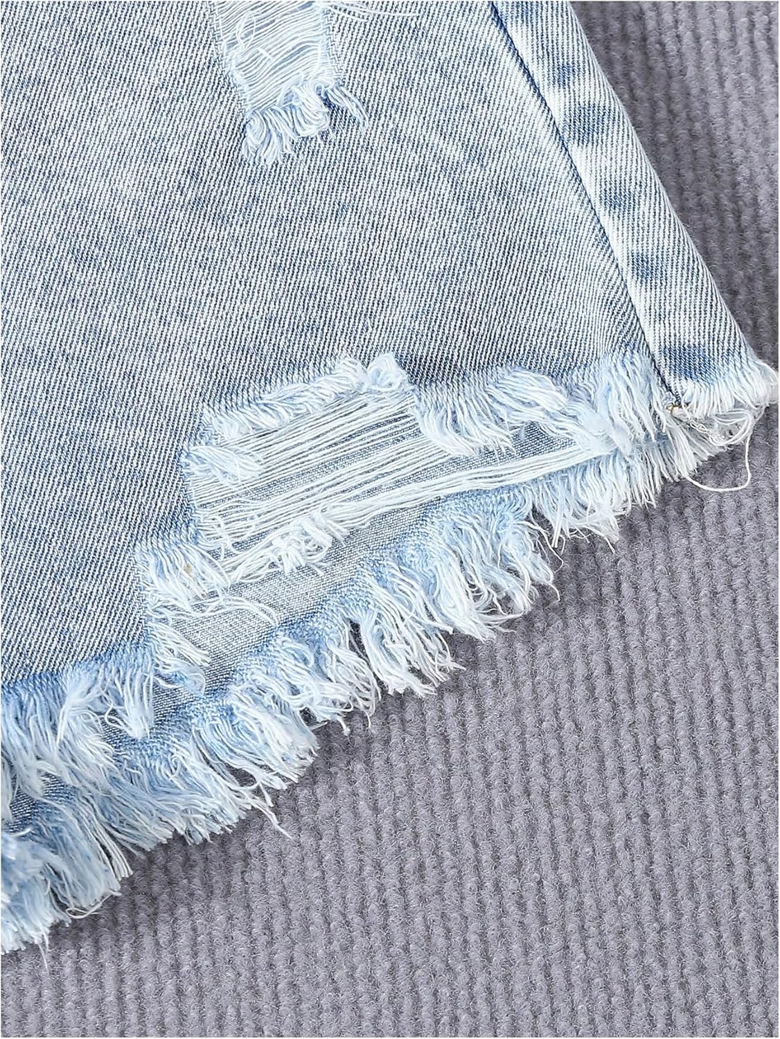 GORGLITTER Girl's Jean Shorts Cute Summer Trendy Fashion Ripped Denim Shorts High Waist Straight Leg Clothes Jorts - Image 4