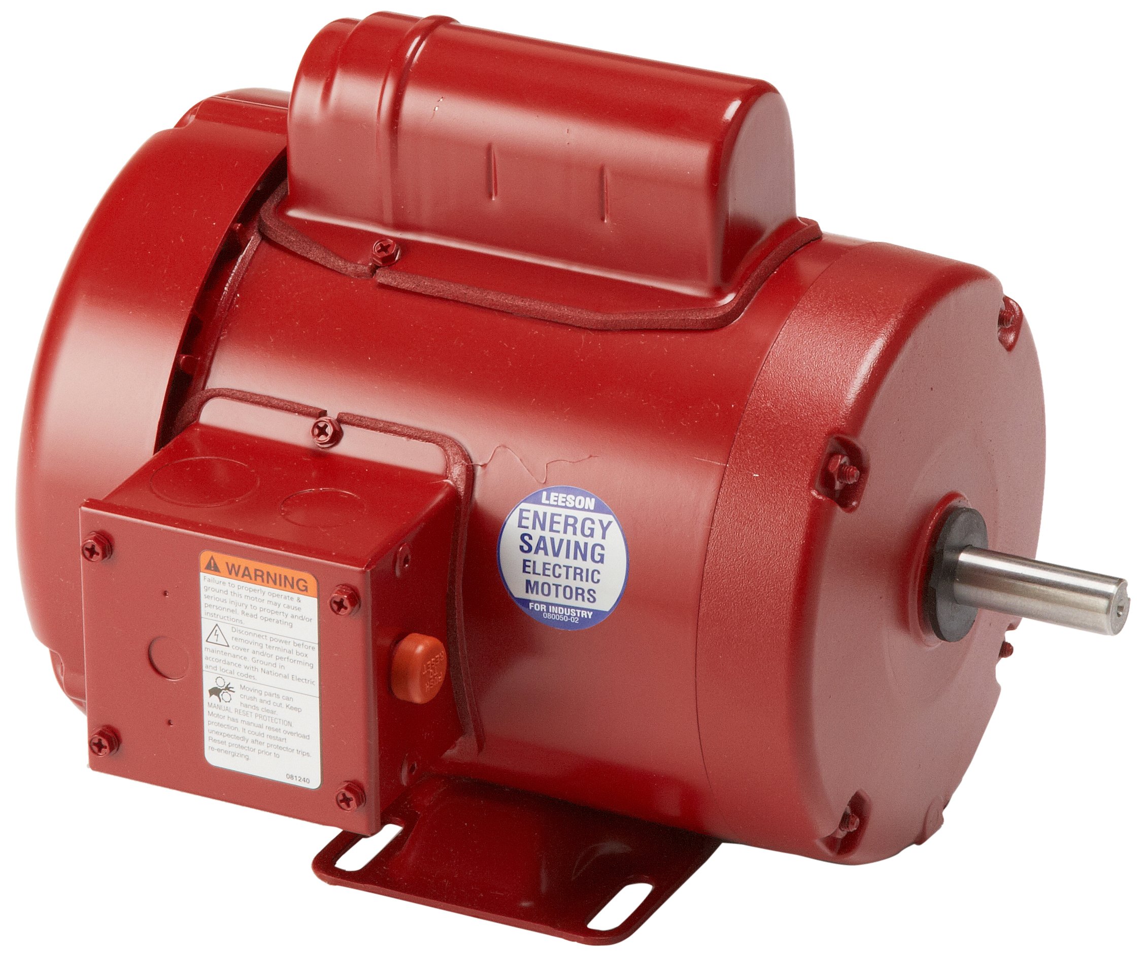 Leeson 110087.00 General Purpose Agricultural Motor, 1 Phase, 56 Frame, Rigid Mounting, 3/4HP, 1800 RPM, 115/208-230V Voltage, 60Hz Fequency