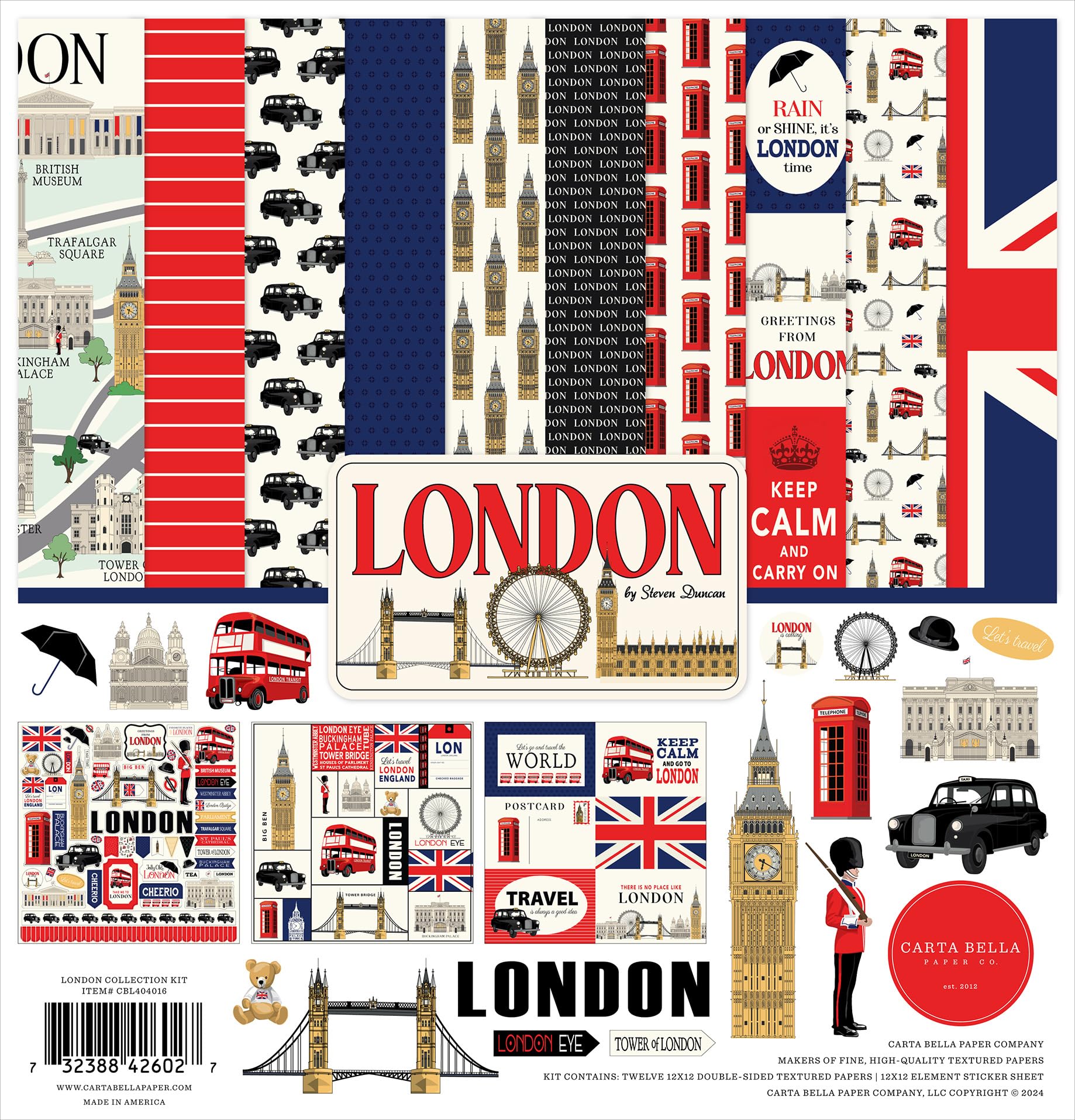 Carta Bella - London 12"x12" Collection Kit