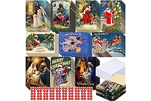 100 African American Black Christmas Cards with Envelopes