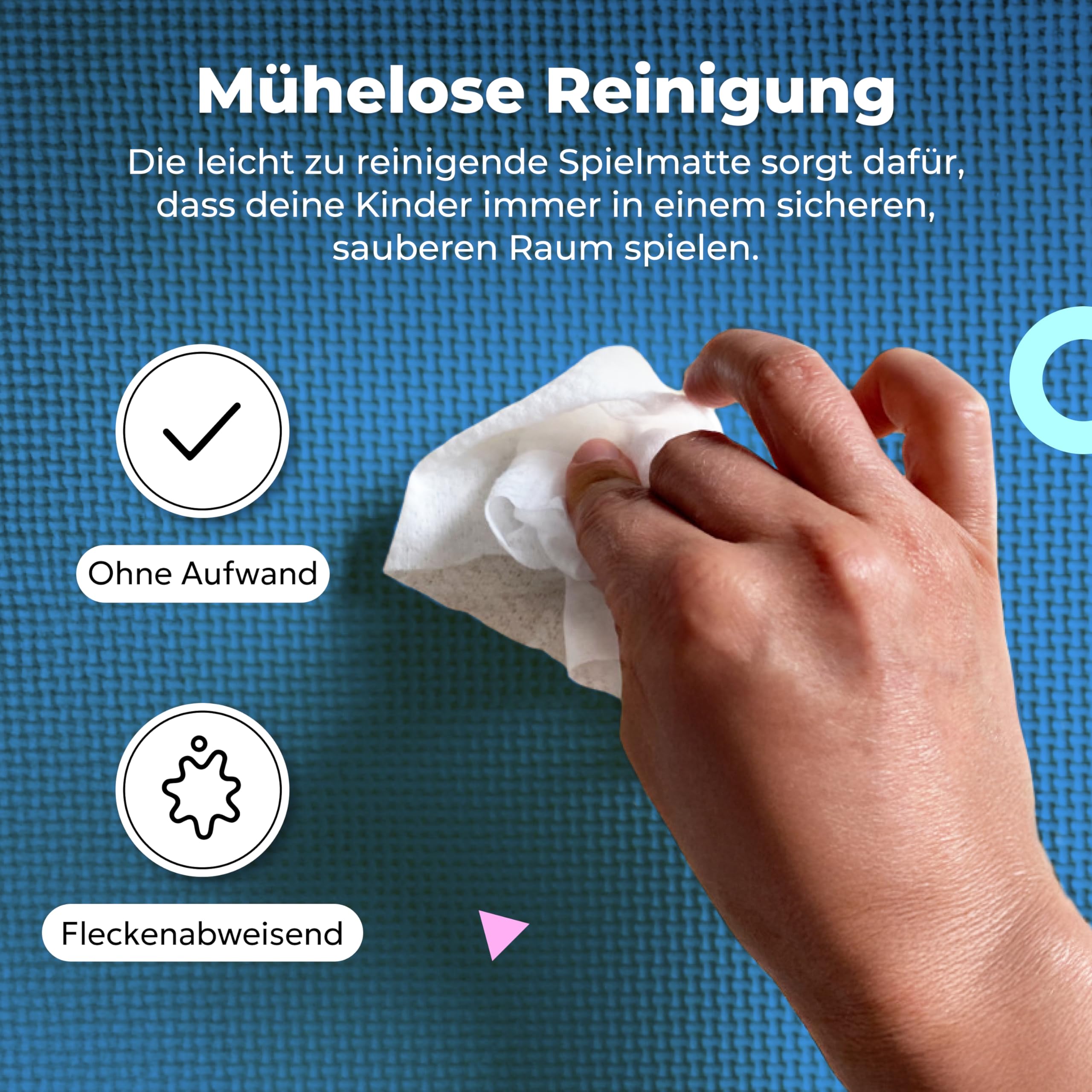 MioTetto Krabbelmatte Baby - Zertifiziert, Sicher, Robust - Spielmatte Baby, Puzzlematte, Kinderteppich - Stilvolle, Wasserfeste, Einfache Montage - Für Familien & Großeltern, 16/36 Fliesen