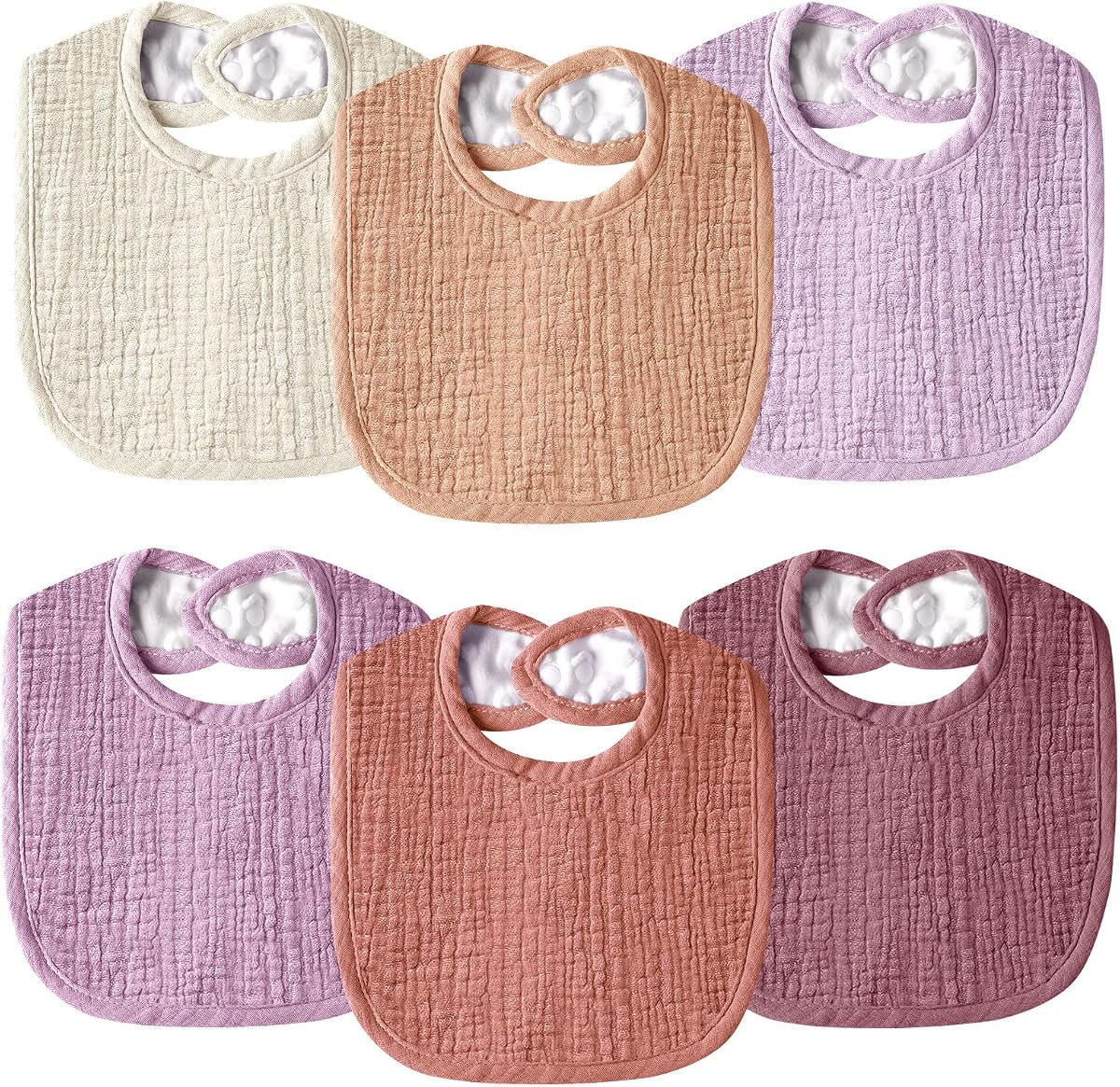 Baberos de muselina para bebés unisex para niños y niñas, baberos de algodón, baberos ajustables para recién nacidos para babear y dentición