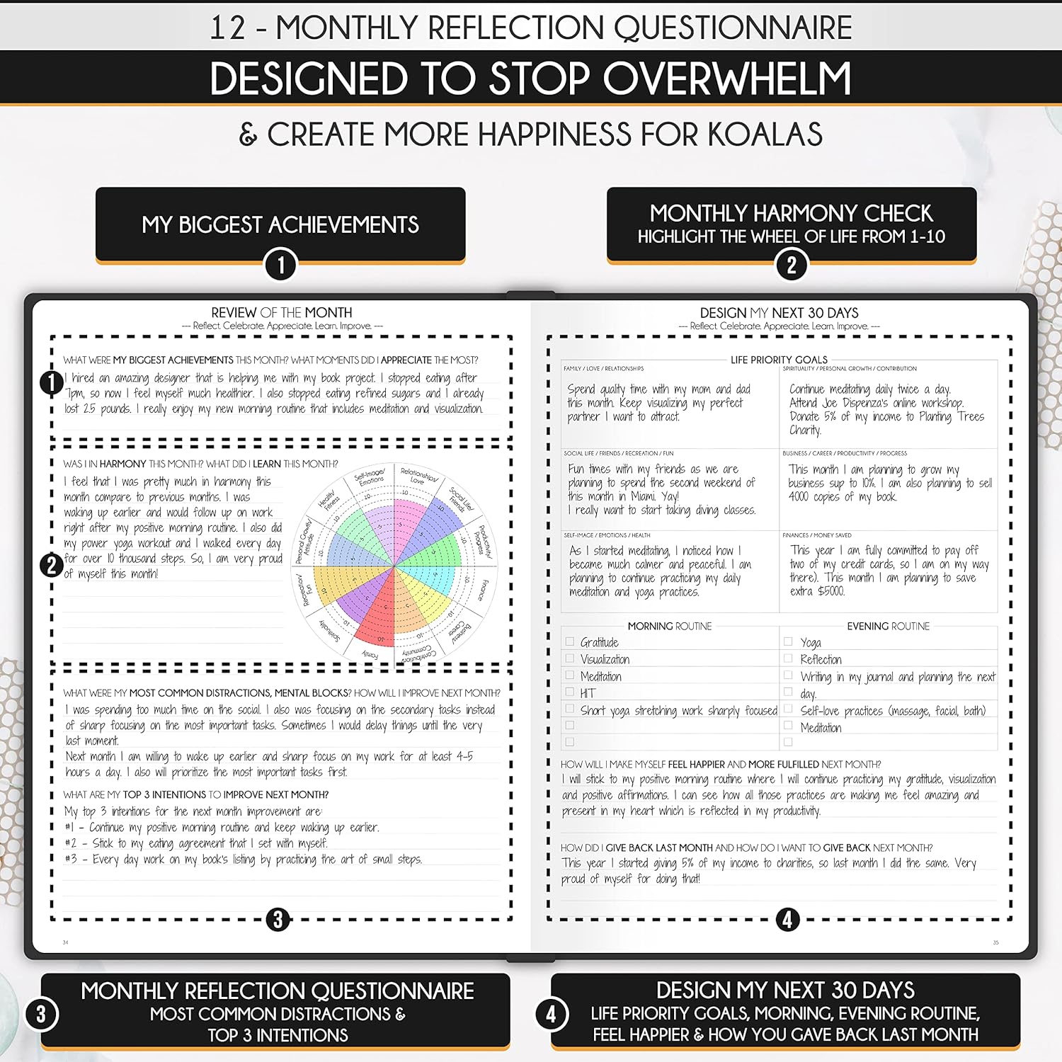 Amazon Com Koala Planner 未標註的每週計畫本 12 個月的旅程 增加生產力和幸福 生活組織 感恩日記和貼紙 A5 辦公用品 Amazon Com Koala Planner 未標註的每週計畫本 12 個月的旅程 增加生產力和幸福 生活組織 感恩日記和貼紙 A5 辦公用品