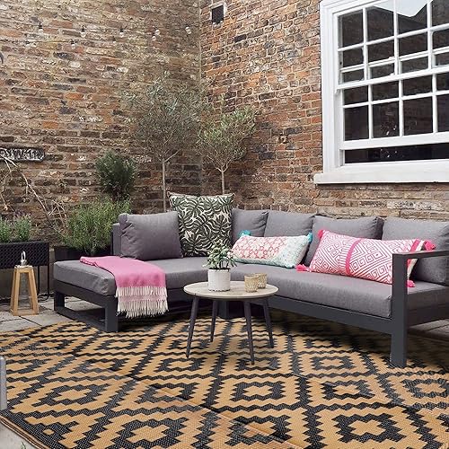 Miniatura 6 de SAND MINE - Alfombras reversibles, alfombra de pajillas de plástico, alfombra de área moderna, alfombra grande para suelo y exteriores, vehículos