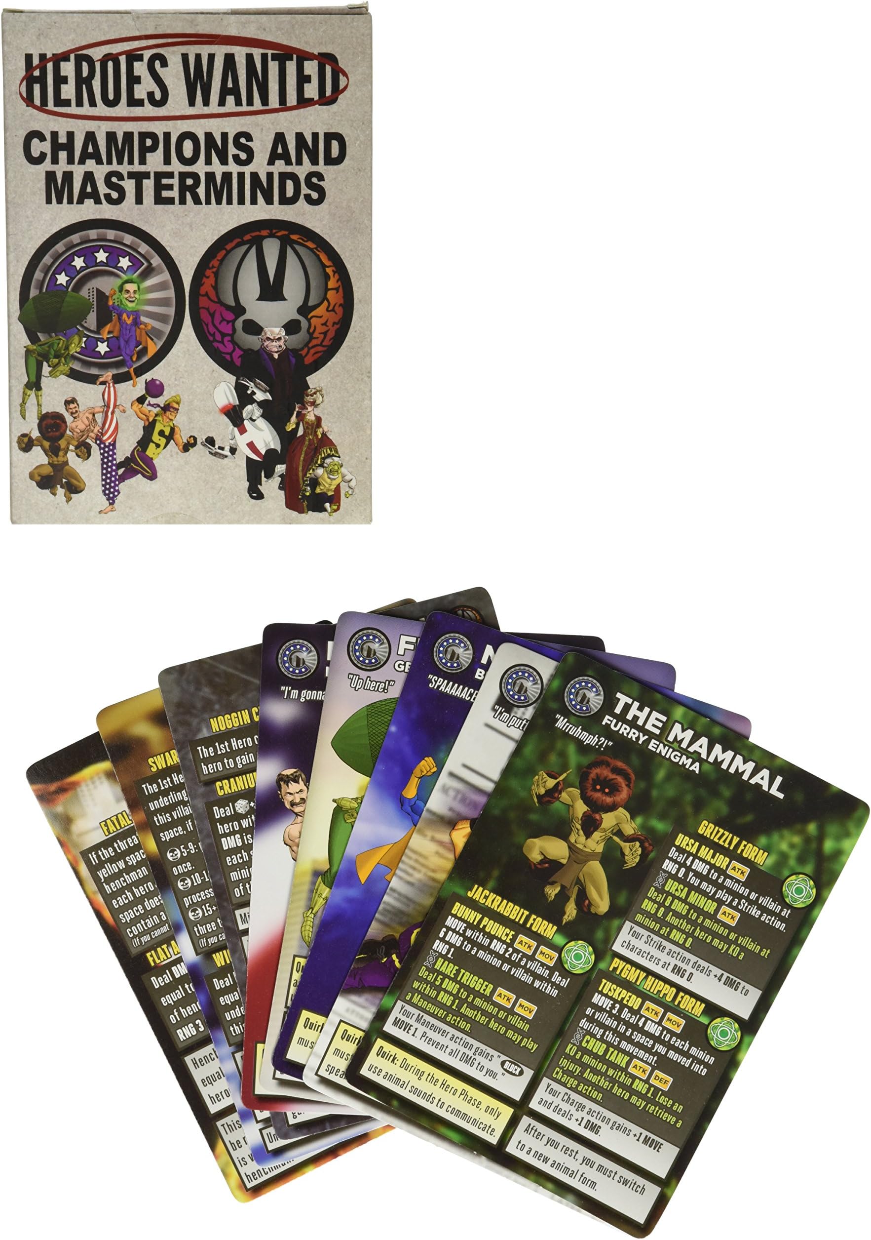 Action Phase Games "Heroes Wanted Champions and Masterminds Card Game