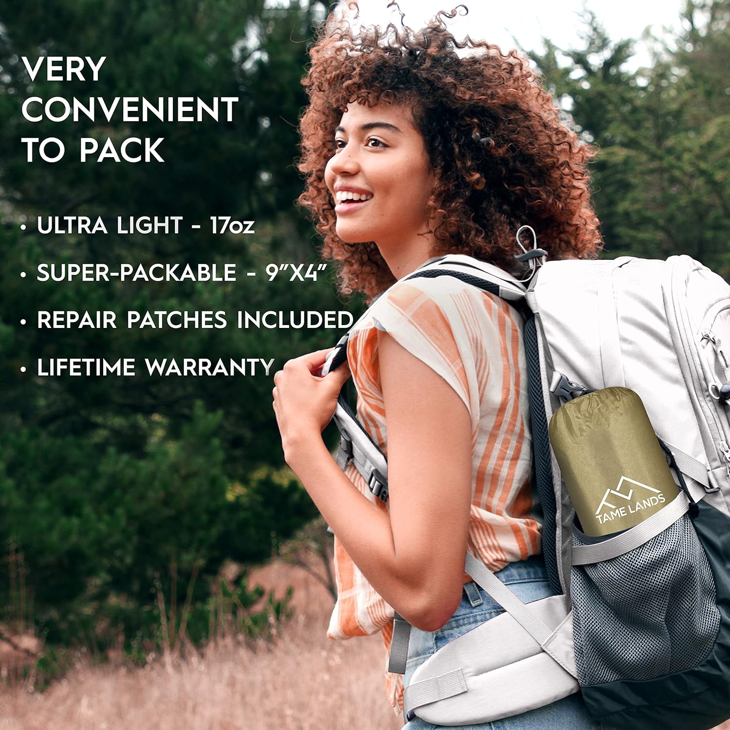 Tame Lands Sleeping Pad for Camping Ultralight Backpacking, Sleeping Mat for Hiking, Traveling & Outdoor Activities 17 OZ Olive Green : Sports & Outdoors