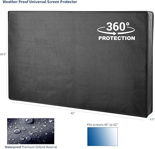 Miniatura 9 de VIVO Funda protectora de TV de pantalla plana para pantallas de 65 a 70 pulgadas, universal, para exteriores, resistente a la intemperie, cubierta