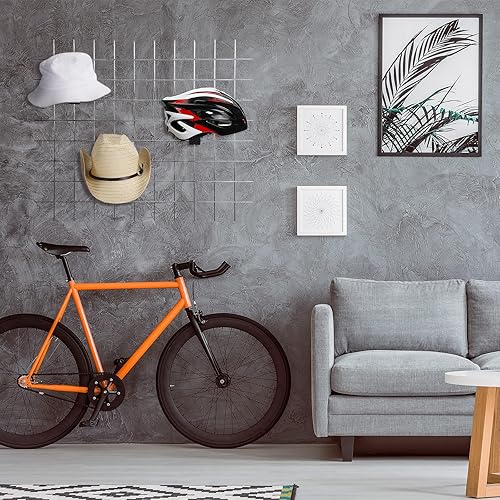 Miniatura 9 de Blulu 6 piezas de sombreros para pared de rejilla, estante de metal para casco, tienda minorista, estantes de exhibición, organizador de rejilla