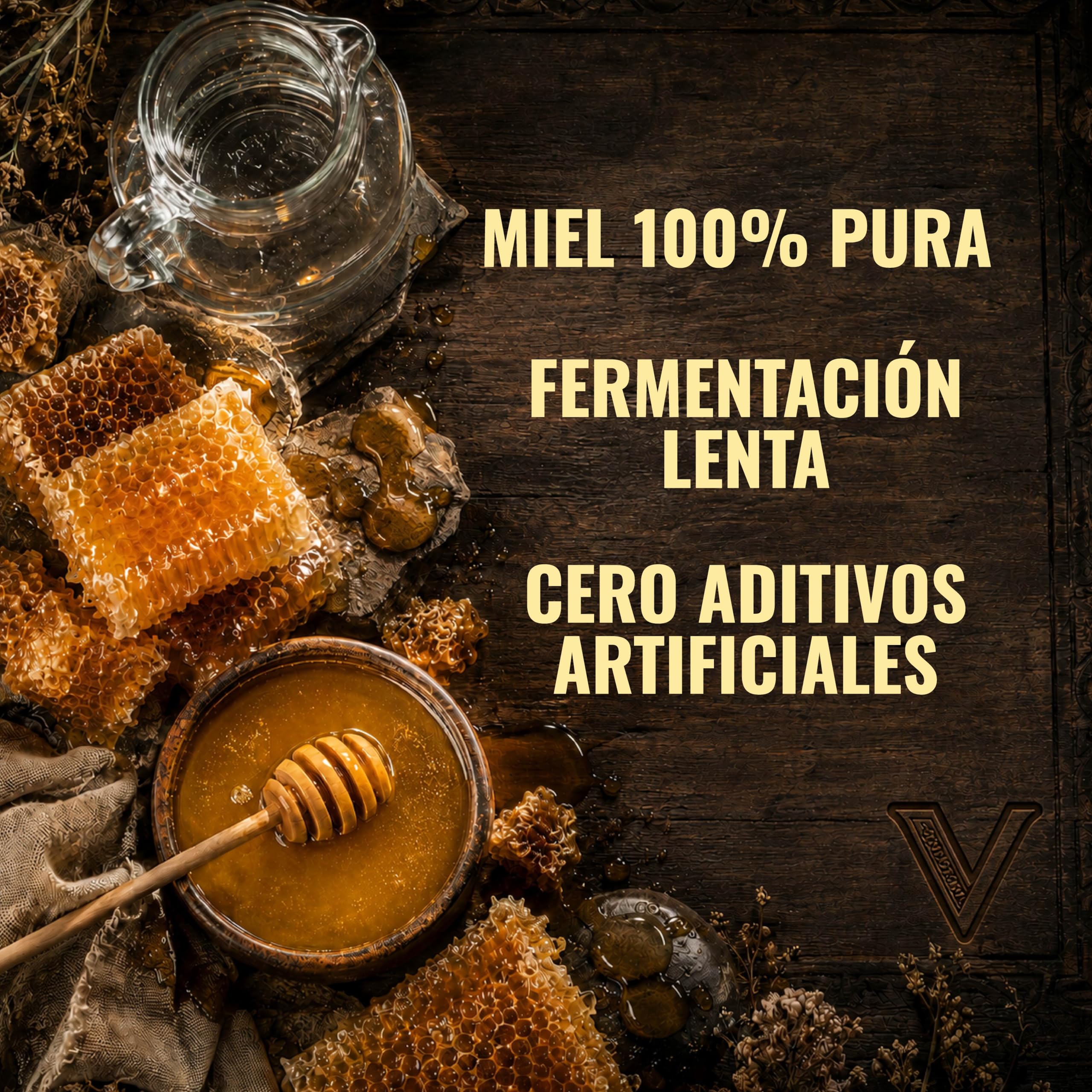 Valhalla Hidromiel Doble Miel | Cerveza Artesanal Estilo Show Mead Dulce | Bebida Natural con Aroma de Higos Pasas y Flores | Caja 12 Botellines 33cl | Sin Gluten ni Sulfitos | 11% Grados Alcohol