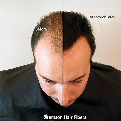 Miniatura 10 de Samson Hair Fibers para cabello adelgazante - Fórmula natural 100% indetectable - Oculta completamente la pérdida de cabello en segundos. Cubre las