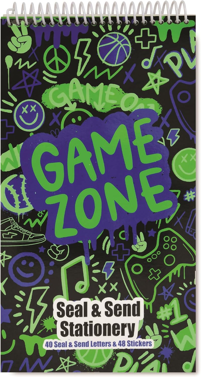 iscream + Corey Paige Designs Seal and Send 40 Sheet Stationery Note Card Pad with Seals – Game On iscream + Corey Paige Designs Seal and Send 40 Sheet Stationery Note Card Pad with Seals – Game On