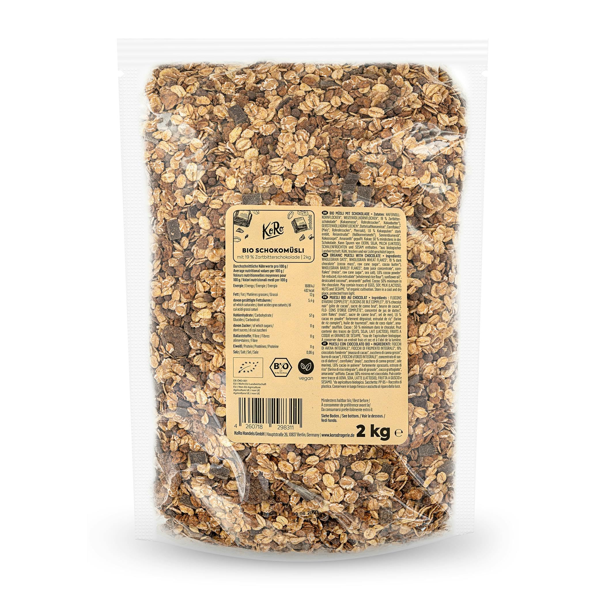 KoRo - Muesli al cioccolato bio | 2 kg