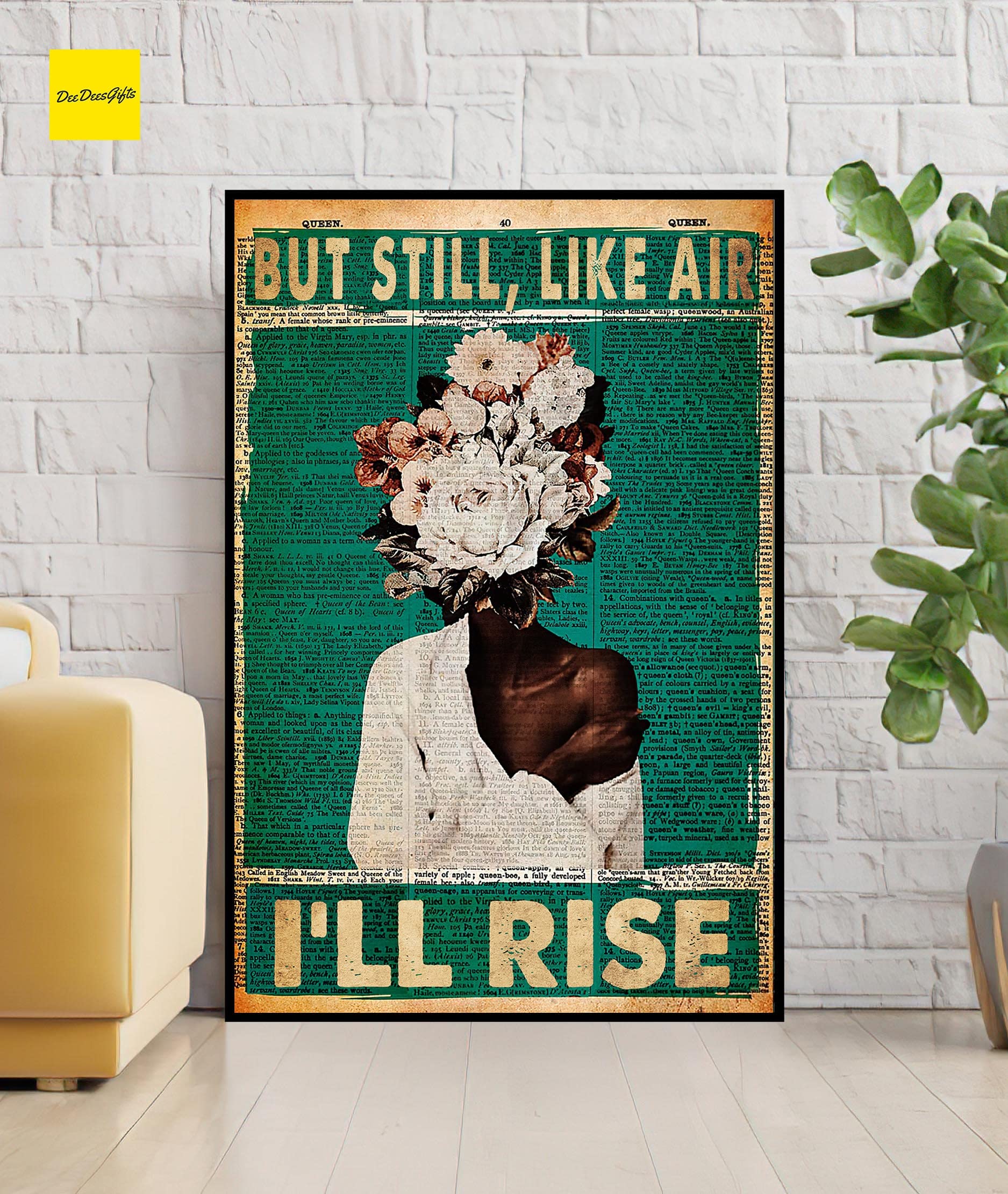 Bioprocess Maya Angelou Still I Rise, Inspirational Wall Art - Metal Sign, 12X8 Inches / 30X20 Cm