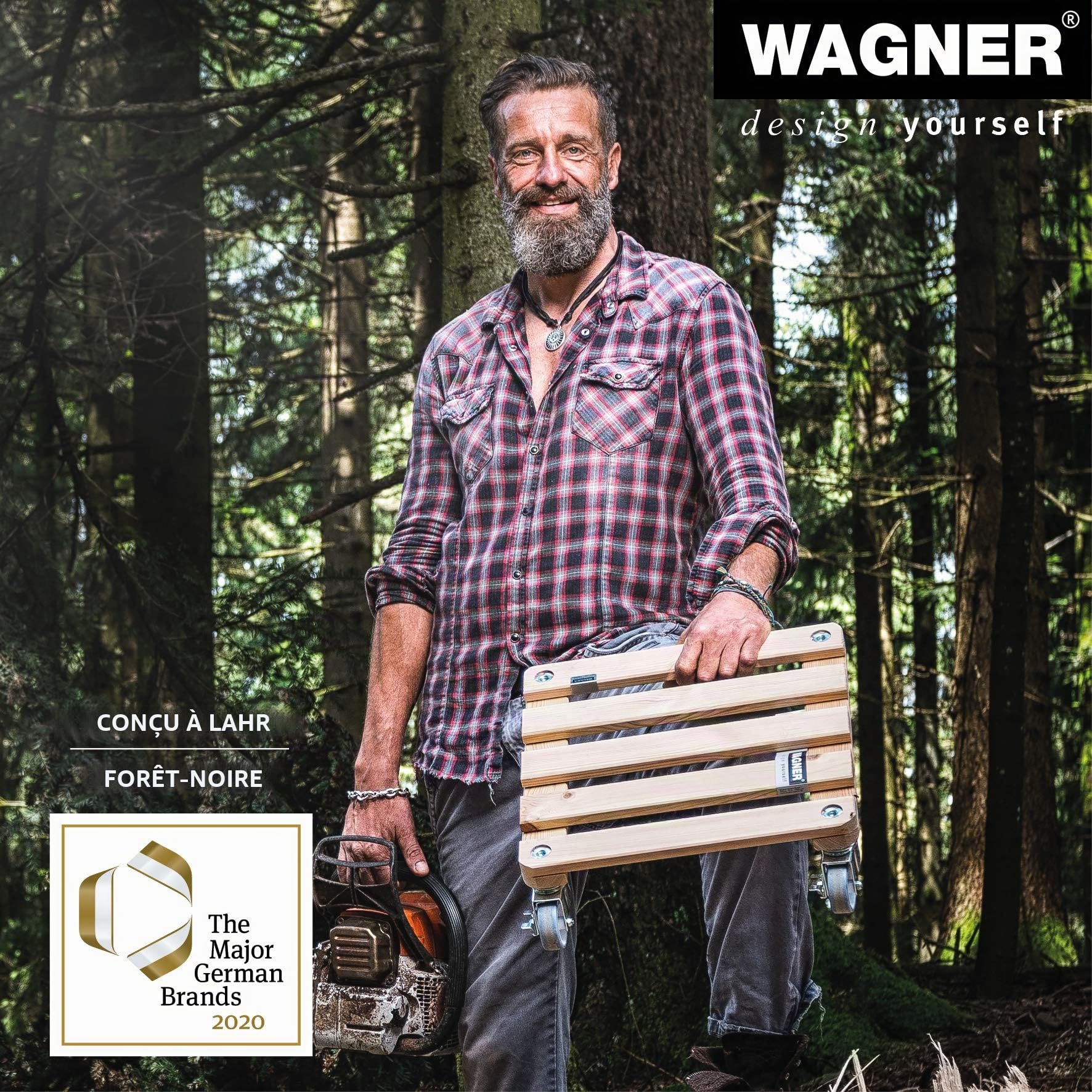 'Wagner "Maxi Grip, 38 x 38 x 38 cm – TK 20133801 Chariot à plantes 250 kg