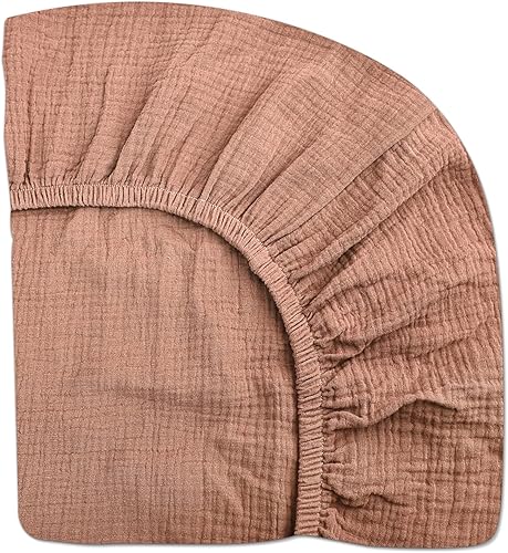 Paquete de sábanas de muselina para bebés niños y niñas, 39 x 27 x 3 pulgadas, muselina neutra de algodón, paquete N Play, sábana con estilo