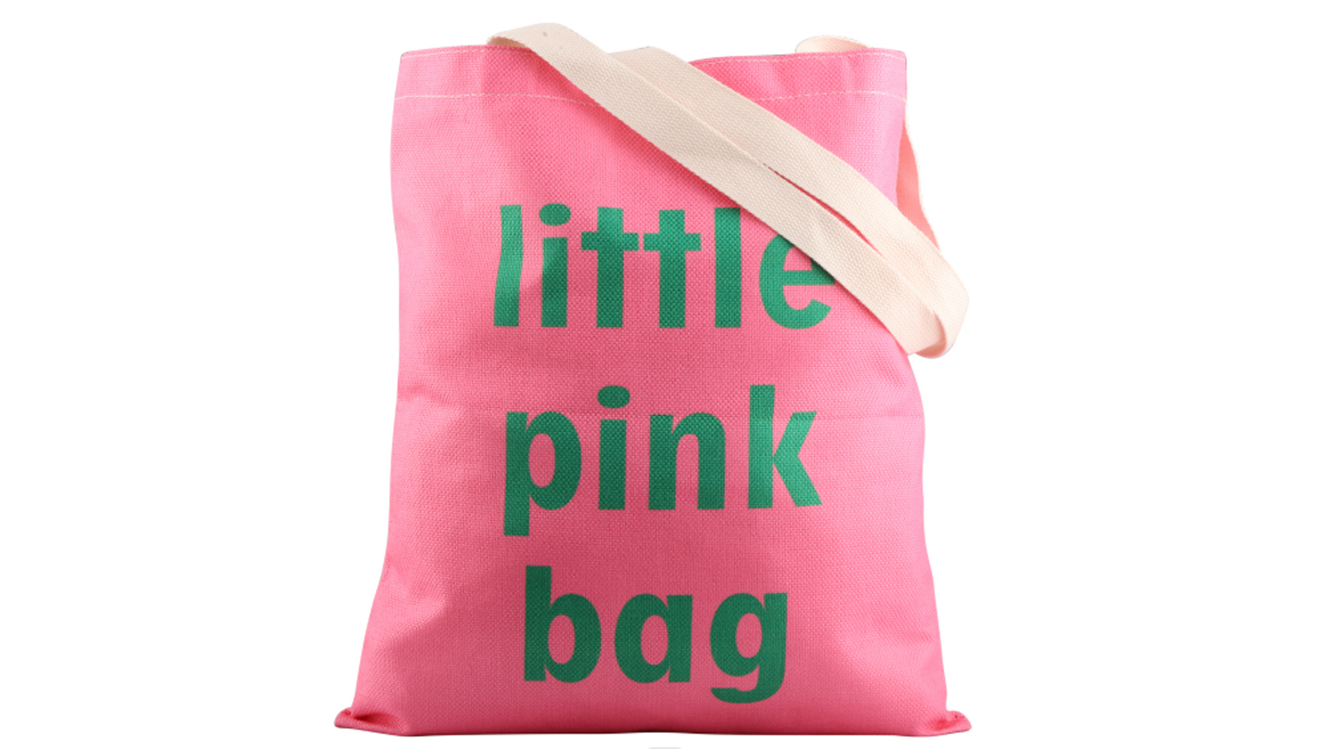 Bolsa Tote Rosa Divertida y Verde para Compras miniatura 7