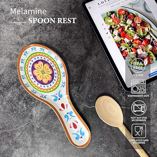 Miniatura 9 de UP ware - Soporte para cuchara de melamina de 9.625 pulgadas, soporte para utensilios de cocina, mesa de comedor (Toscana)