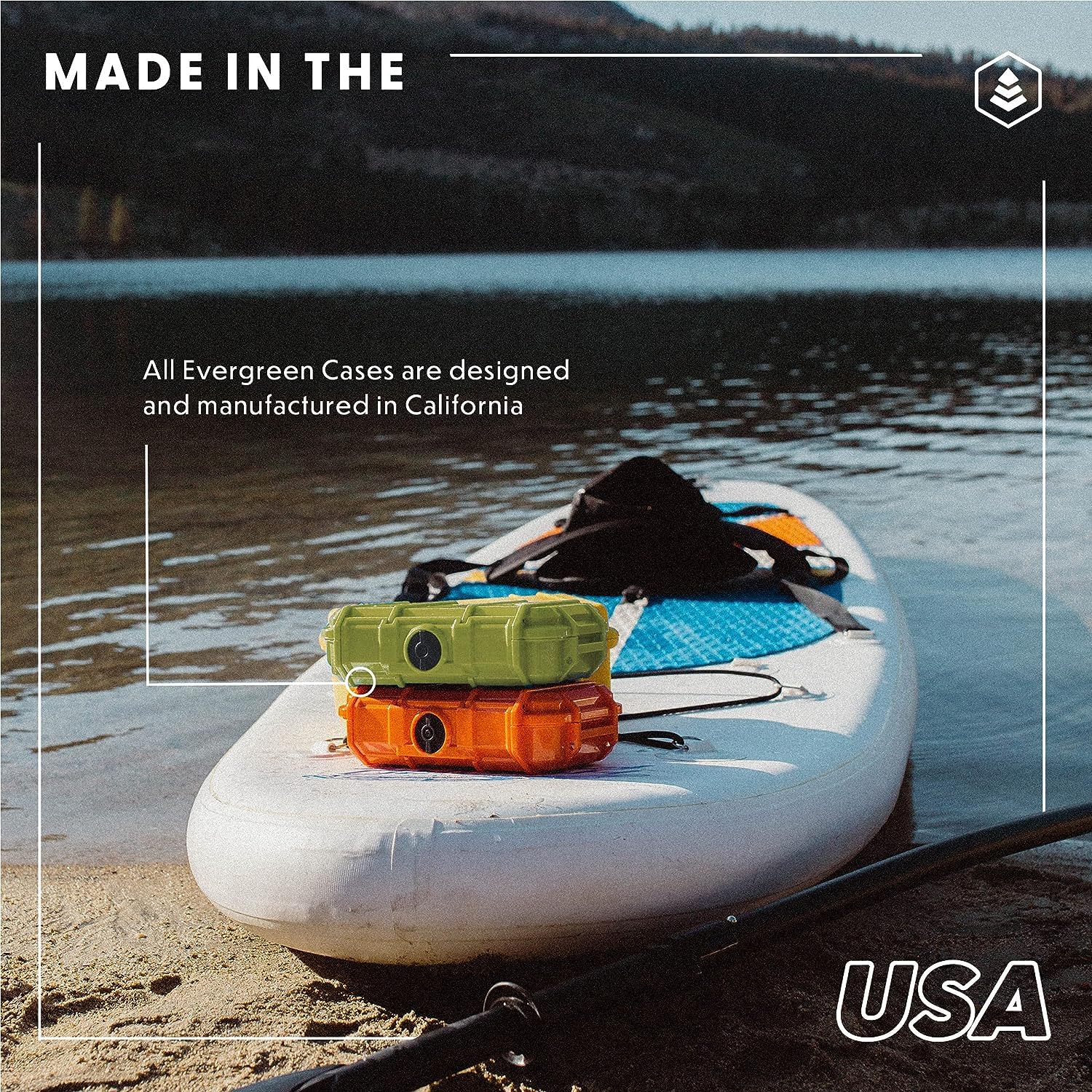 Evergreen 56 - Funda Protectora Impermeable para Caja Impermeable, Seguro para Viajes, especificaciones Mil, Fabricado en Estados Unidos, para organizar cámaras, teléfonos, Camping, Pesca, Senderismo