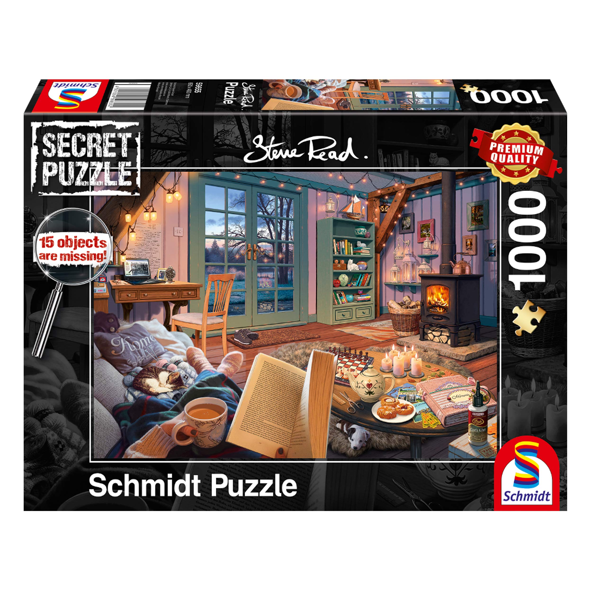 Schmidt Spiele 59655 In the Holiday Home, 1000 piece secret puzzle