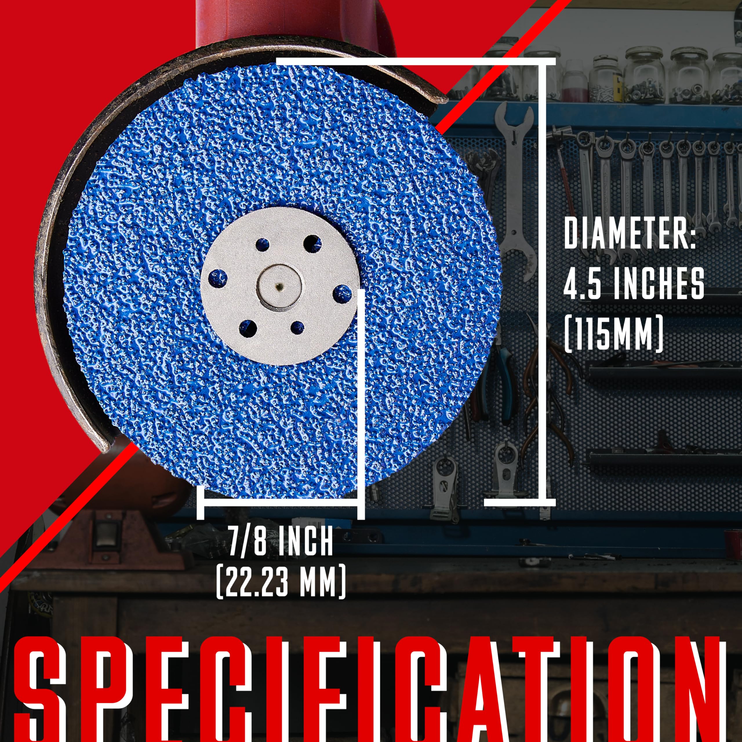 Zirconia Sanding Discs - 25 Pack for Angle Grinder -6