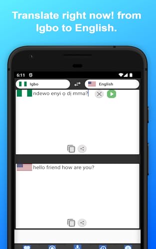 English to Igbo Translator to Translate to for Free on Telephone and Tablet