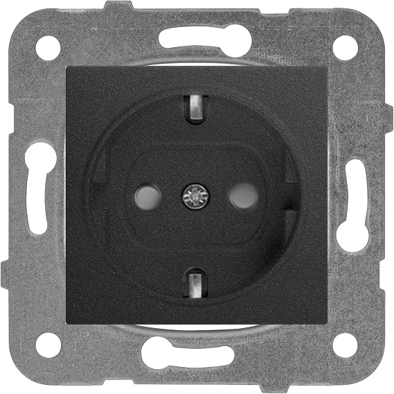 Viko Novella Smoked Ground Socket Anti-Collision Child Protected Mechanism+Button Cover Quick Connect Anti-Collision Child Protected